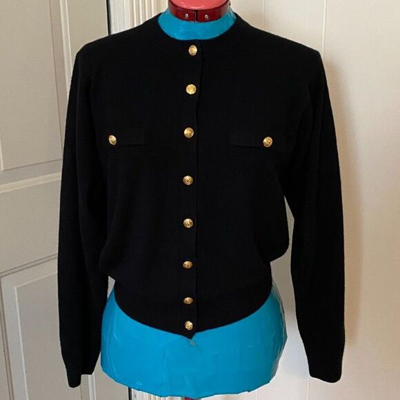 Vintage Kerri Kelsey Button Down Acrylic Sweater Size M - Picture 1 of 6